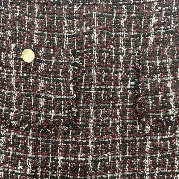 Ann Taylor LOFT Boucle Pocket Shift Skirt Size 0 Classic Plum - Picture 4 of 6